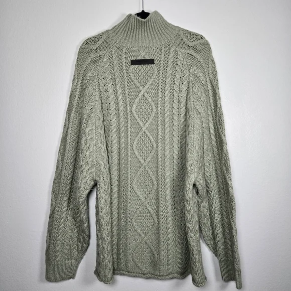 Fear Of God Essentials Cable Knit Turtleneck Sweater